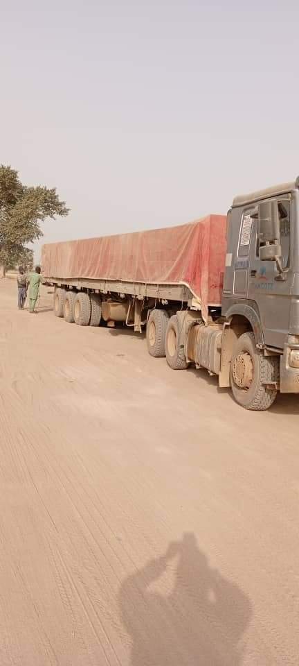 Dangote Trucks Caught Smuggling Cement to Cameroon