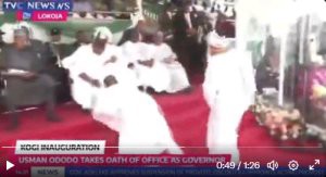 Video: Kogi New Deputy Governor Prostrates in the Public for Yahaya Bello 