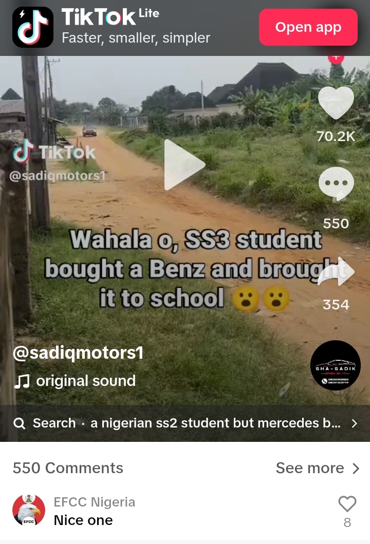 SSS3 Student Buys Benz Worth Millions of Naira, Drives It To School