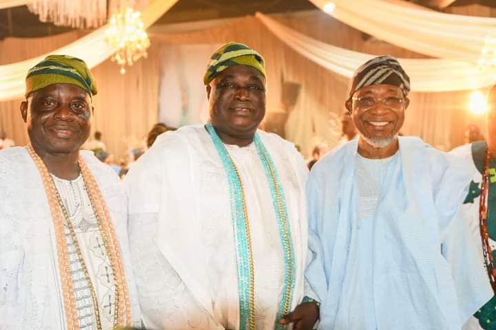 Aregbesola, Adeleke Shun Iwude Festival, Attend Wedding Event Together in Lagos