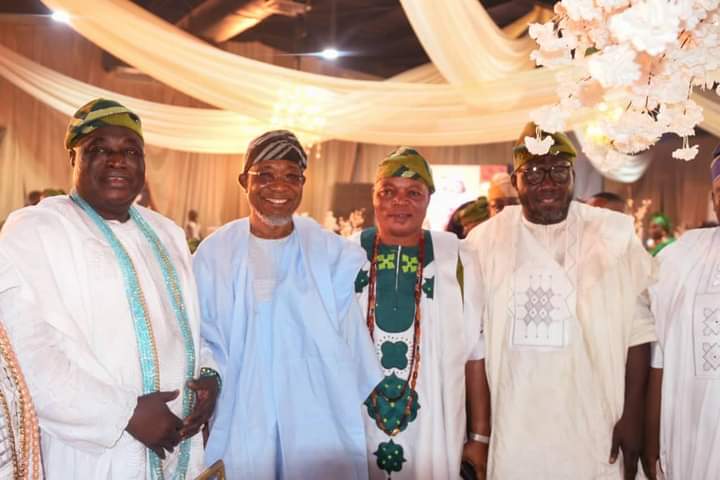 Aregbesola, Adeleke Shun Iwude Festival, Attend Wedding Event Together in Lagos
