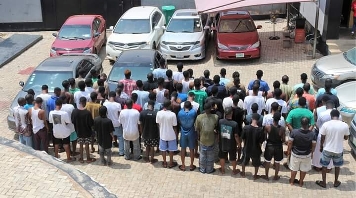 EFCC Arrests 74 Suspected Yahoo Boys in Ogun