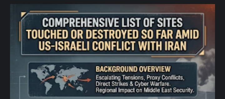 Comprehensive List of Sites Touched or Destroyed So Far Amid US-Israeli Conflict with Iran 
