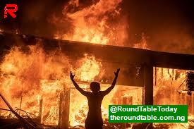 Monolithic Protest in Plateau as Women Burned Down House of Traditional Ruler Over Recent Massacre