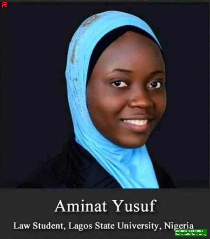 Aminat Yusuf law student Lagos State university lasu news